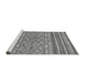 Sideview of Machine Washable Abstract Gray Modern Rug, wshabs2418gry