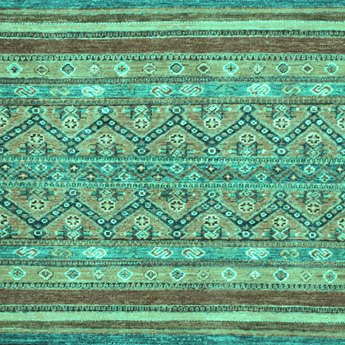 Machine Washable Abstract Turquoise Modern Area Rugs, wshabs2418turq
