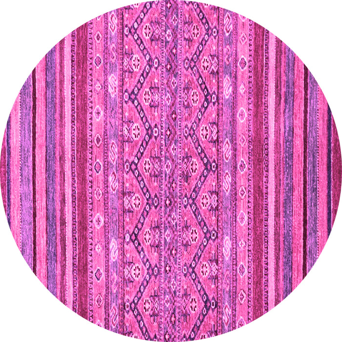 Round Machine Washable Abstract Pink Modern Rug, wshabs2418pnk