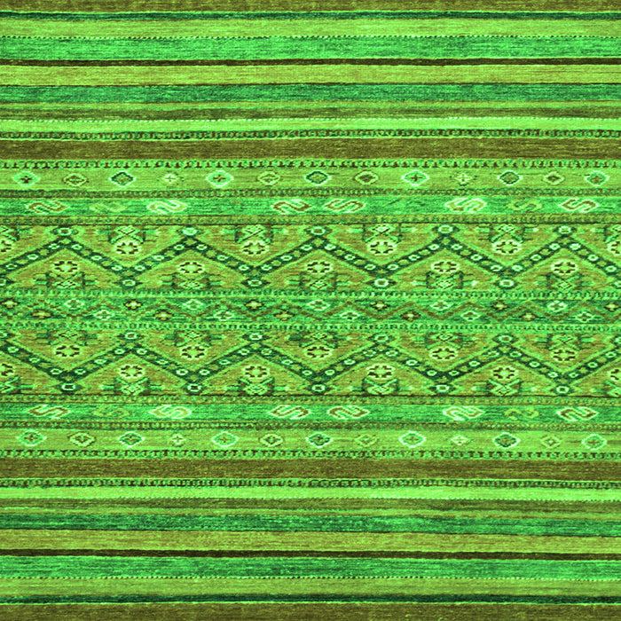 Square Machine Washable Abstract Green Modern Area Rugs, wshabs2418grn