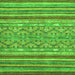 Square Machine Washable Abstract Green Modern Area Rugs, wshabs2418grn