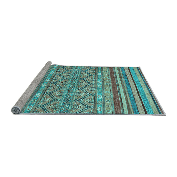 Sideview of Machine Washable Abstract Light Blue Modern Rug, wshabs2418lblu