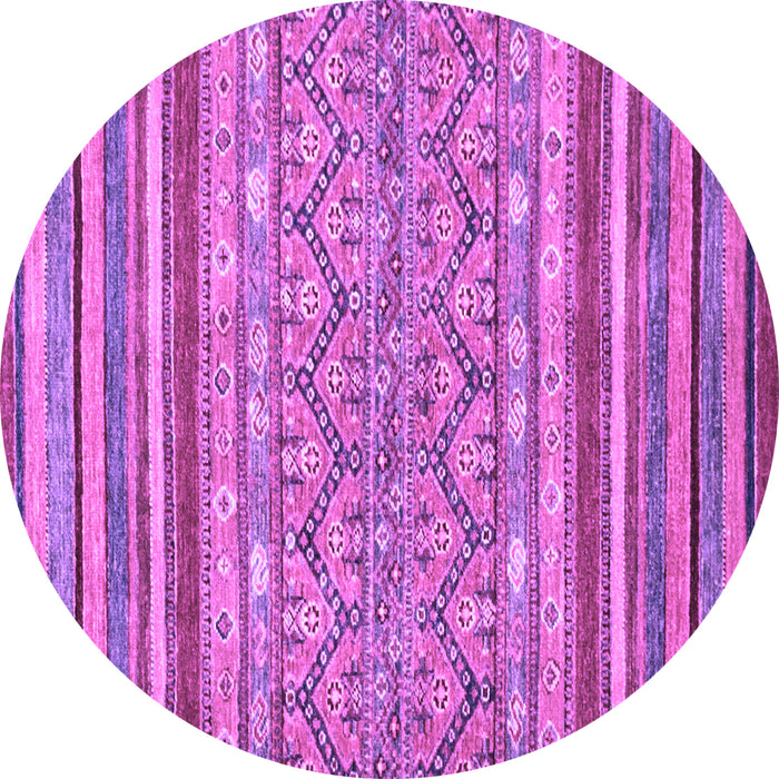 Round Machine Washable Abstract Purple Modern Area Rugs, wshabs2418pur