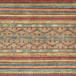 Square Abstract Red Modern Rug, abs2418