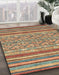 Machine Washable Abstract Red Rug in a Family Room, wshabs2418