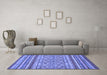 Machine Washable Abstract Blue Modern Rug in a Living Room, wshabs2418blu