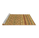 Sideview of Machine Washable Abstract Brown Modern Rug, wshabs2418brn