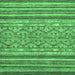 Square Abstract Emerald Green Modern Rug, abs2418emgrn