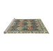 Sideview of Machine Washable Abstract Coffee Brown Rug, wshabs2419