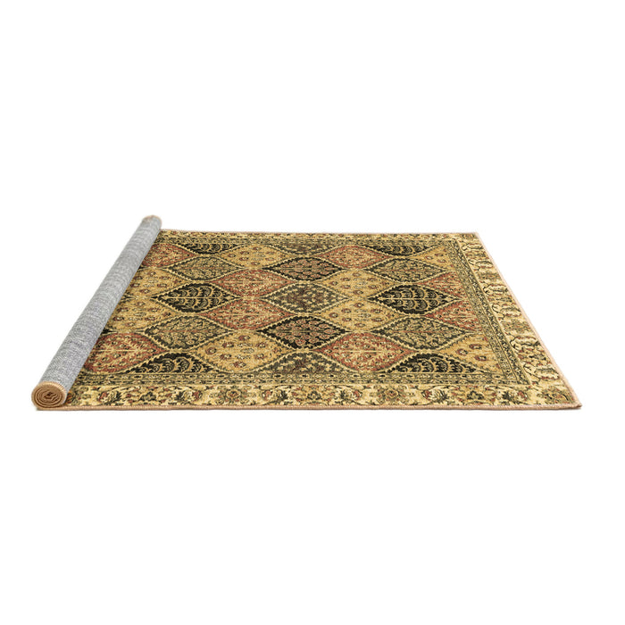 Sideview of Machine Washable Abstract Brown Modern Rug, wshabs2419brn