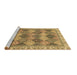 Sideview of Machine Washable Abstract Brown Modern Rug, wshabs2419brn