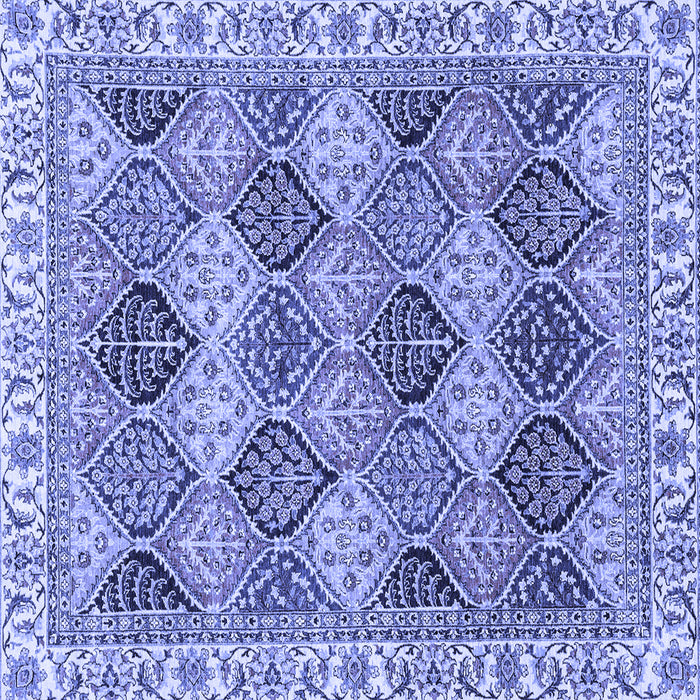 Square Machine Washable Abstract Blue Modern Rug, wshabs2419blu
