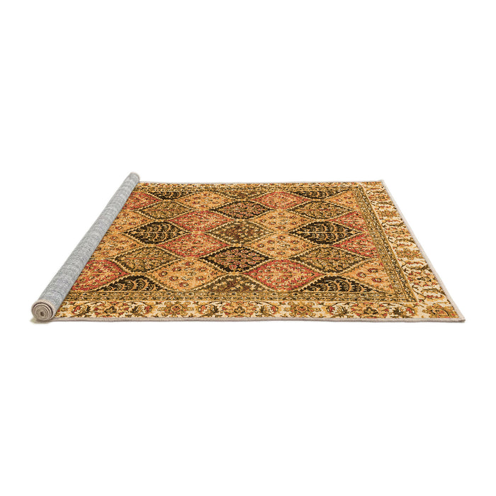 Sideview of Machine Washable Abstract Orange Modern Area Rugs, wshabs2419org