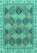 Abstract Turquoise Modern Rug, abs2419turq