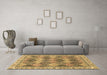 Machine Washable Abstract Brown Modern Rug in a Living Room,, wshabs2419brn