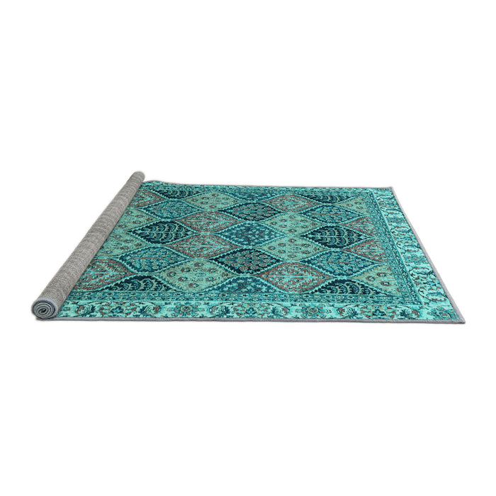 Sideview of Machine Washable Abstract Light Blue Modern Rug, wshabs2419lblu