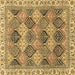 Square Machine Washable Abstract Brown Modern Rug, wshabs2419brn