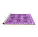 Sideview of Machine Washable Abstract Purple Modern Area Rugs, wshabs2419pur