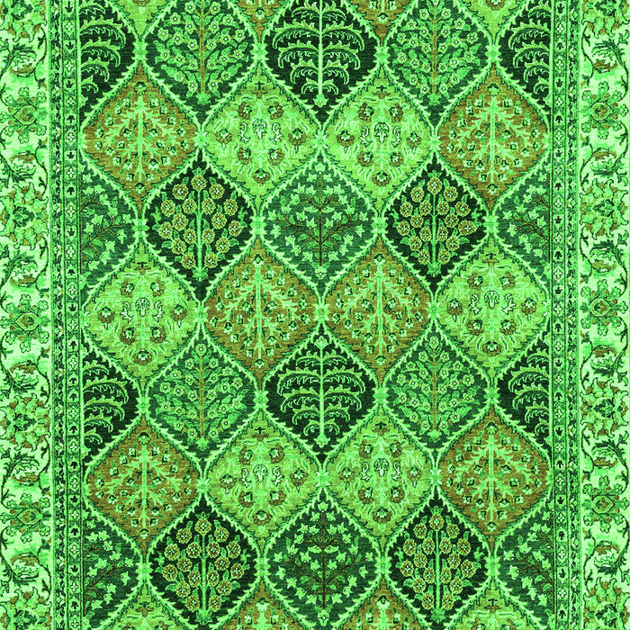 Machine Washable Abstract Green Modern Area Rugs, wshabs2419grn