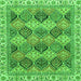 Square Machine Washable Abstract Green Modern Area Rugs, wshabs2419grn