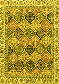 Abstract Yellow Modern Rug, abs2419yw