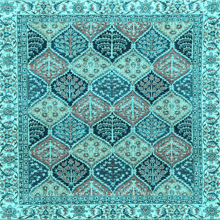 Square Abstract Light Blue Modern Rug, abs2419lblu