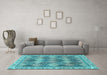 Machine Washable Abstract Light Blue Modern Rug in a Living Room, wshabs2419lblu