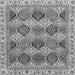 Square Abstract Gray Modern Rug, abs2419gry