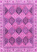 Machine Washable Abstract Pink Modern Rug, wshabs2419pnk