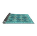 Sideview of Abstract Light Blue Modern Rug, abs2419lblu