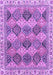 Machine Washable Abstract Purple Modern Area Rugs, wshabs2419pur