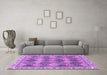 Machine Washable Abstract Purple Modern Area Rugs in a Living Room, wshabs2419pur