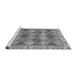 Sideview of Machine Washable Abstract Gray Modern Rug, wshabs2419gry