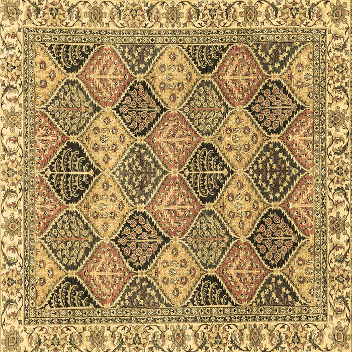 Square Abstract Brown Modern Rug, abs2419brn