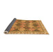 Sideview of Abstract Orange Modern Rug, abs2419org