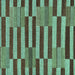 Square Abstract Turquoise Modern Rug, abs241turq