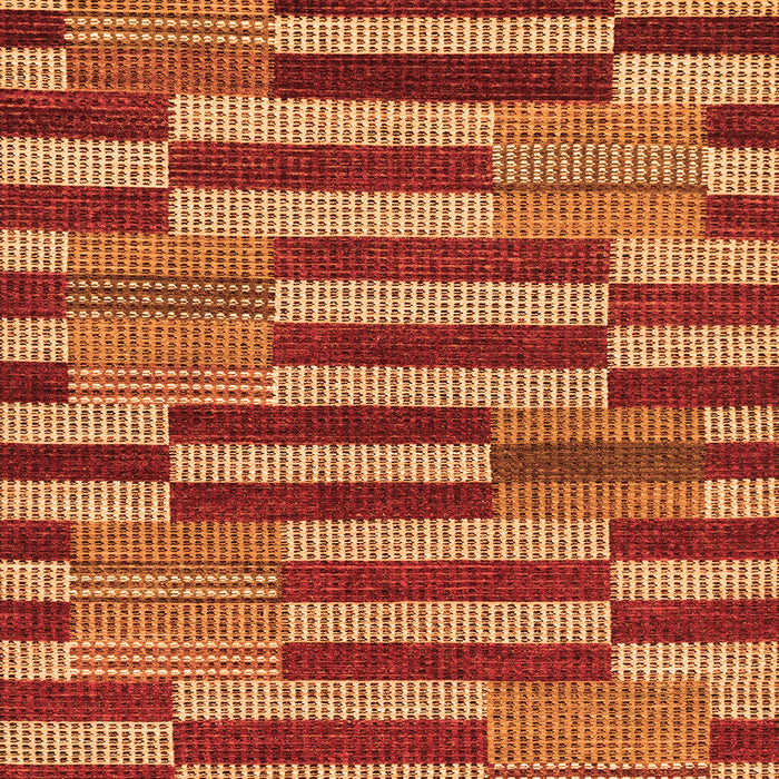 Square Machine Washable Abstract Orange Modern Area Rugs, wshabs241org