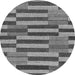 Round Machine Washable Abstract Gray Modern Rug, wshabs241gry