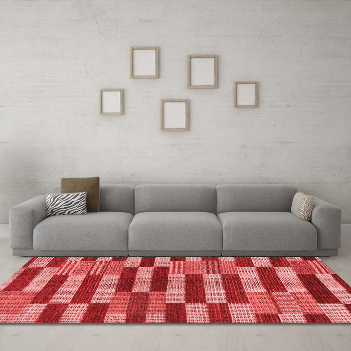 Modern Red Washable Rugs