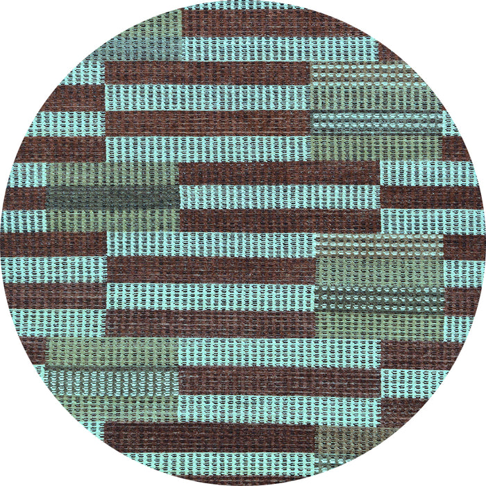 Round Machine Washable Abstract Light Blue Modern Rug, wshabs241lblu