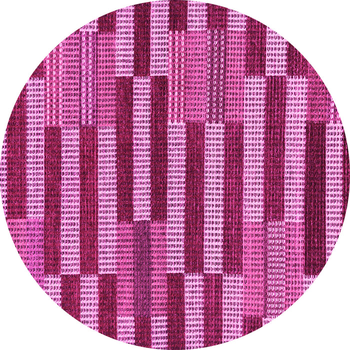 Round Machine Washable Abstract Pink Modern Rug, wshabs241pnk