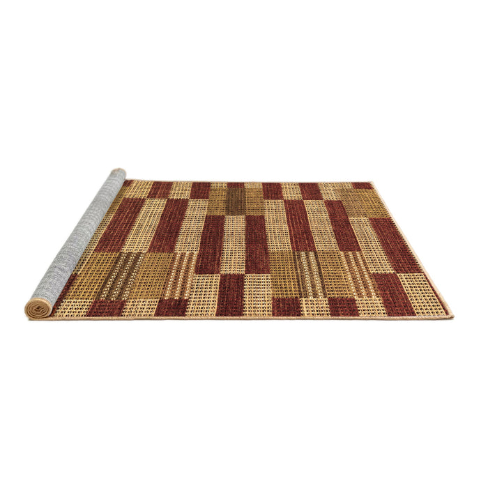 Sideview of Machine Washable Abstract Brown Modern Rug, wshabs241brn