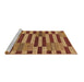 Sideview of Machine Washable Abstract Brown Modern Rug, wshabs241brn