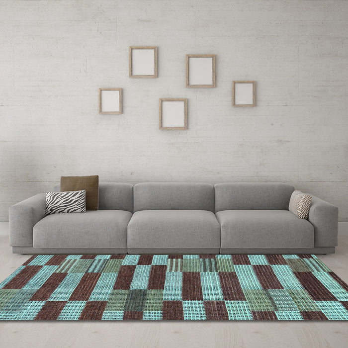 Machine Washable Abstract Light Blue Modern Rug in a Living Room, wshabs241lblu