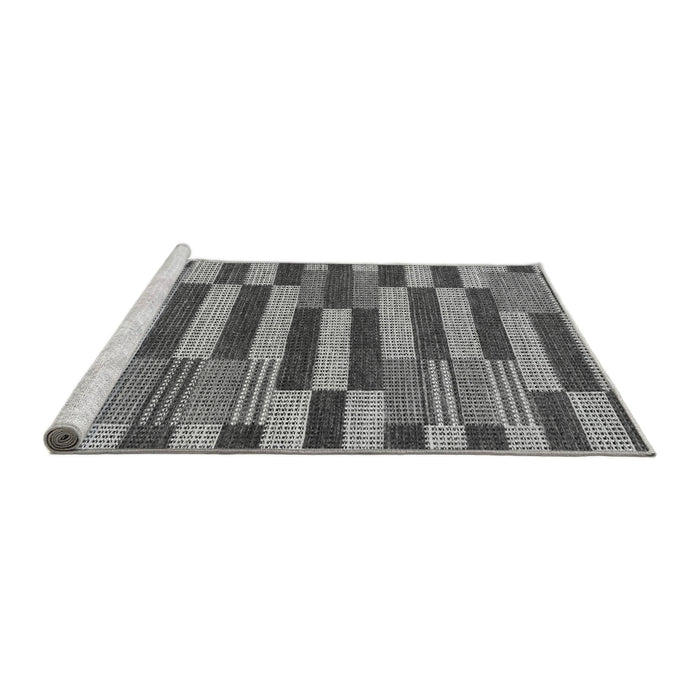 Sideview of Machine Washable Abstract Gray Modern Rug, wshabs241gry