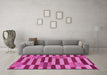 Machine Washable Abstract Pink Modern Rug in a Living Room, wshabs241pnk