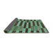 Sideview of Abstract Turquoise Modern Rug, abs241turq