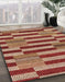 Machine Washable Abstract Tomato Red Rug in a Family Room, wshabs241