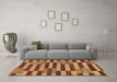 Machine Washable Abstract Brown Modern Rug in a Living Room,, wshabs241brn