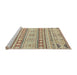 Sideview of Machine Washable Abstract Dark Gold Brown Rug, wshabs2420